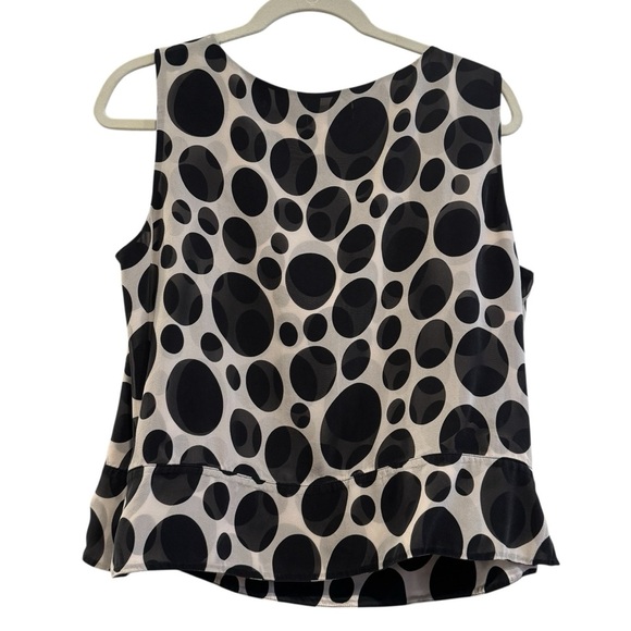 Talbots Silk Black Polka Dot Blouse - Picture 3 of 4